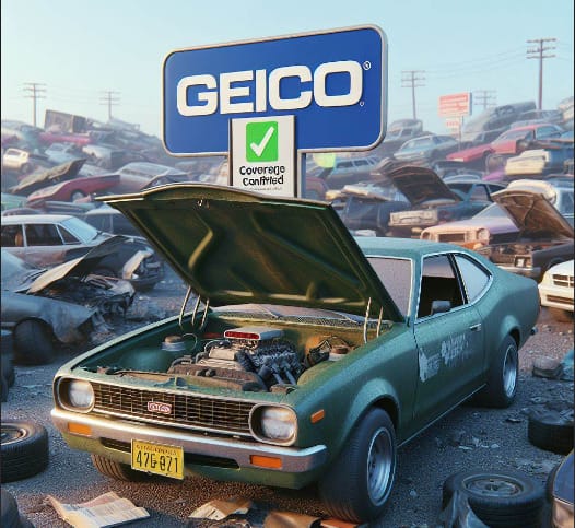 An image illustration of GEICO Salvage title coverage